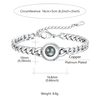 Bracelet Personnalisée avec Photo Projetée Taille