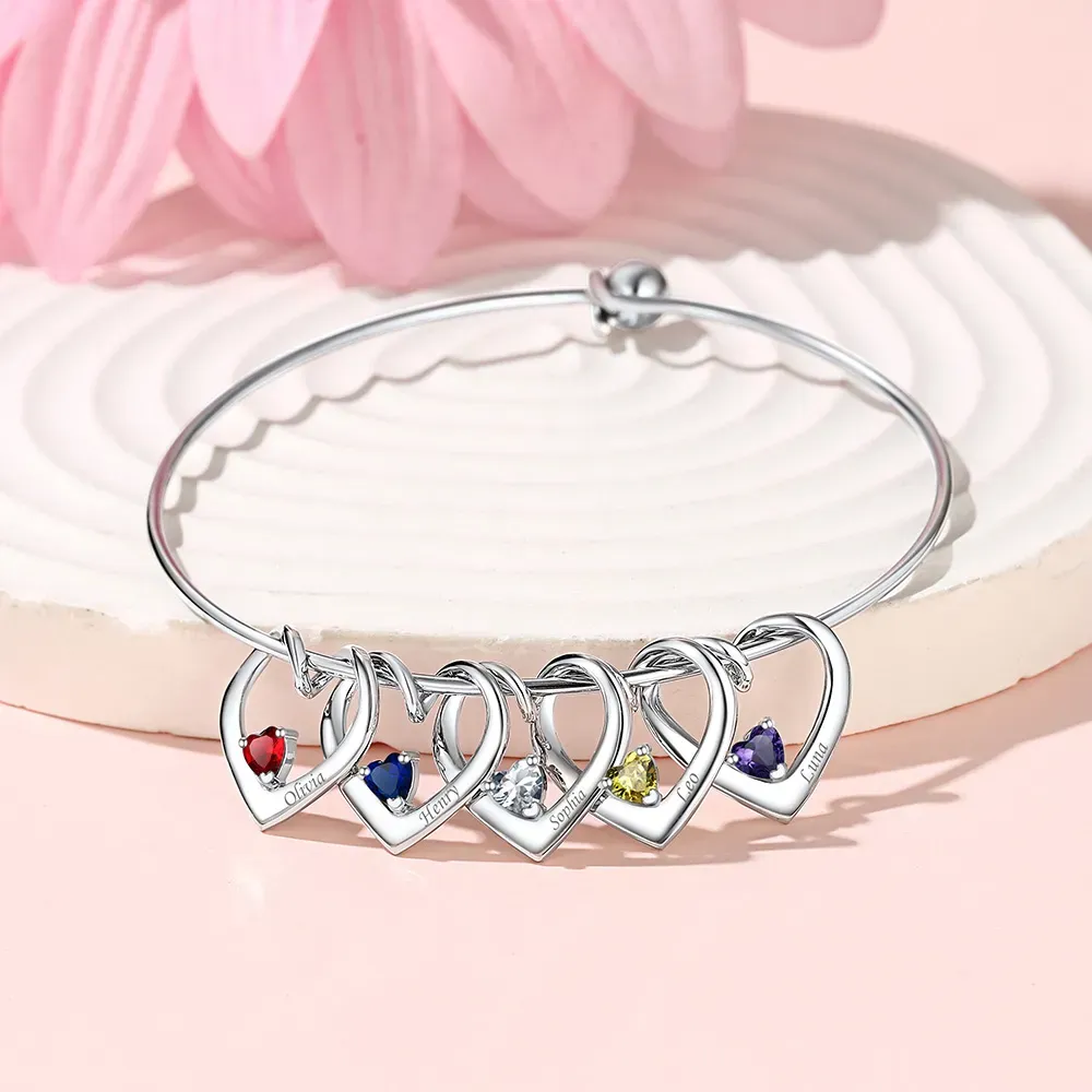 Bracelet Pierres de Naissance coeur