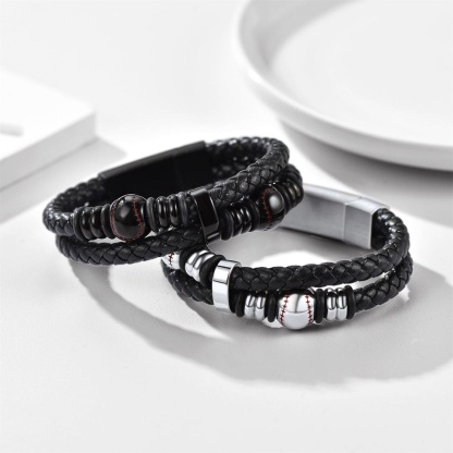 Bracelet Baseball Sportif pour Hommes 2 couleurs