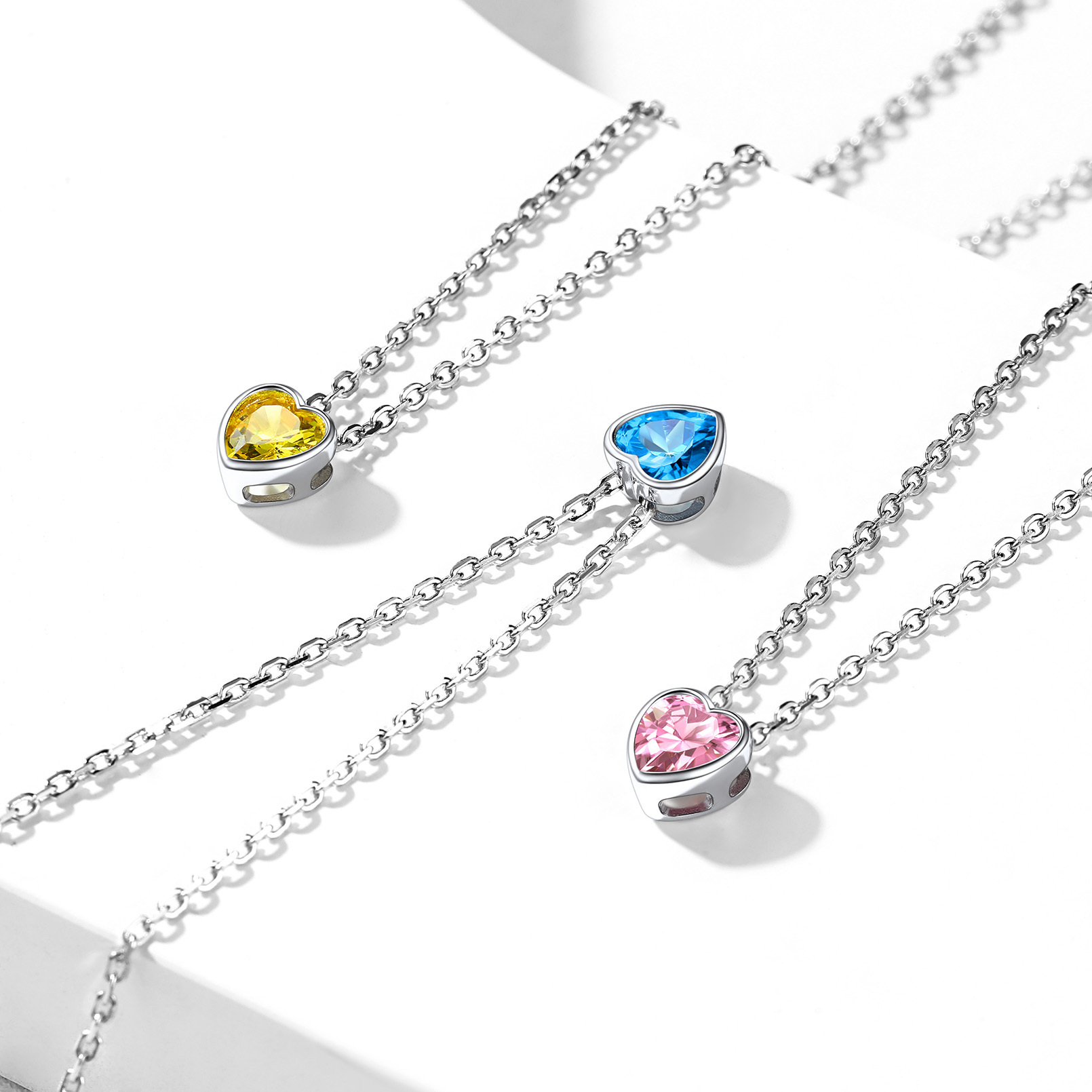 Bracelet de Cheville Coeur avec pierre de naissance