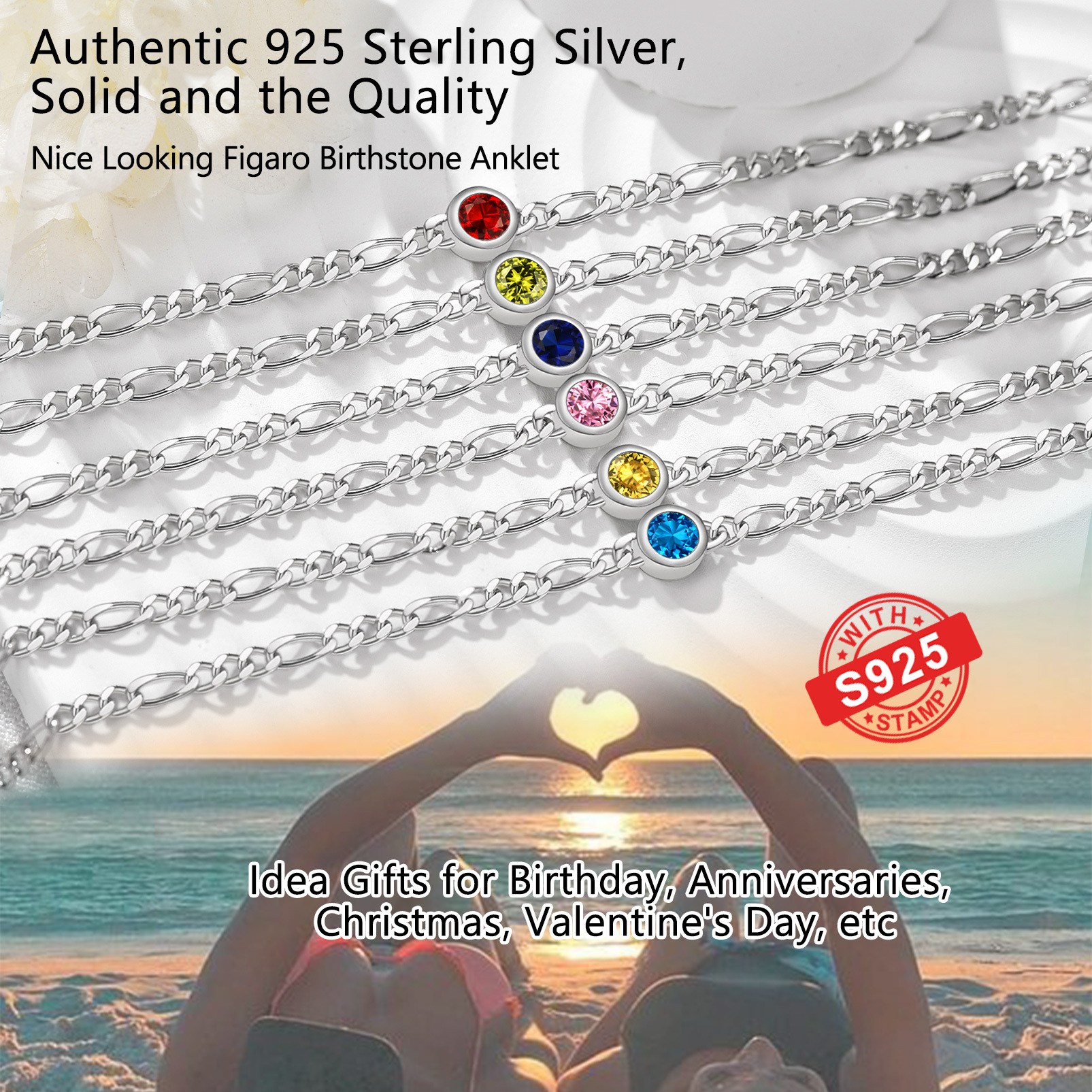 Bracelet de Cheville avec Pierre de Naissance 