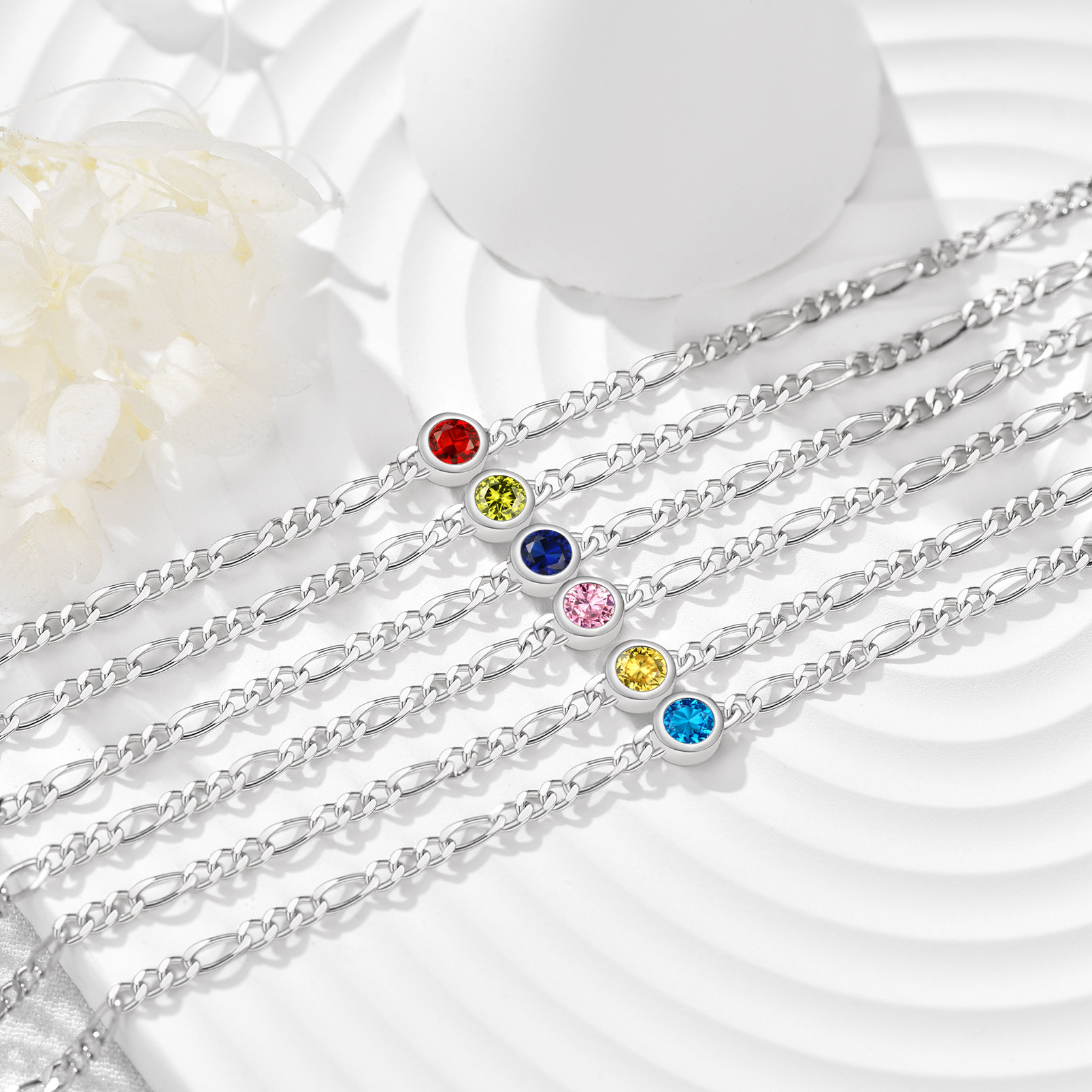 Bracelet de Cheville  avec Pierre de Naissance plage