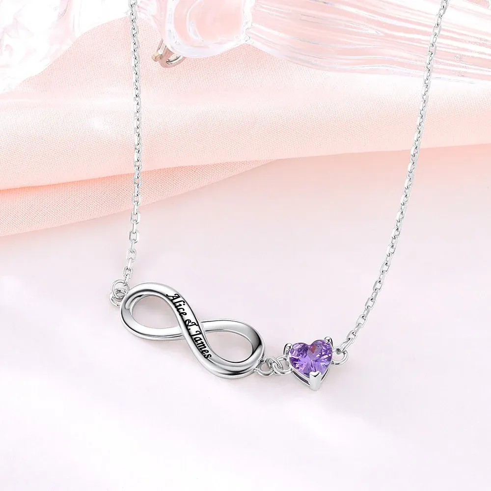 Bracelet de Cheville Infini Coeur Personnalisé 