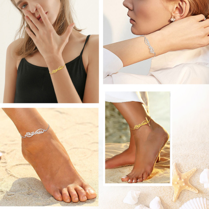 Bracelet de Cheville Infini Personnalisé modèle