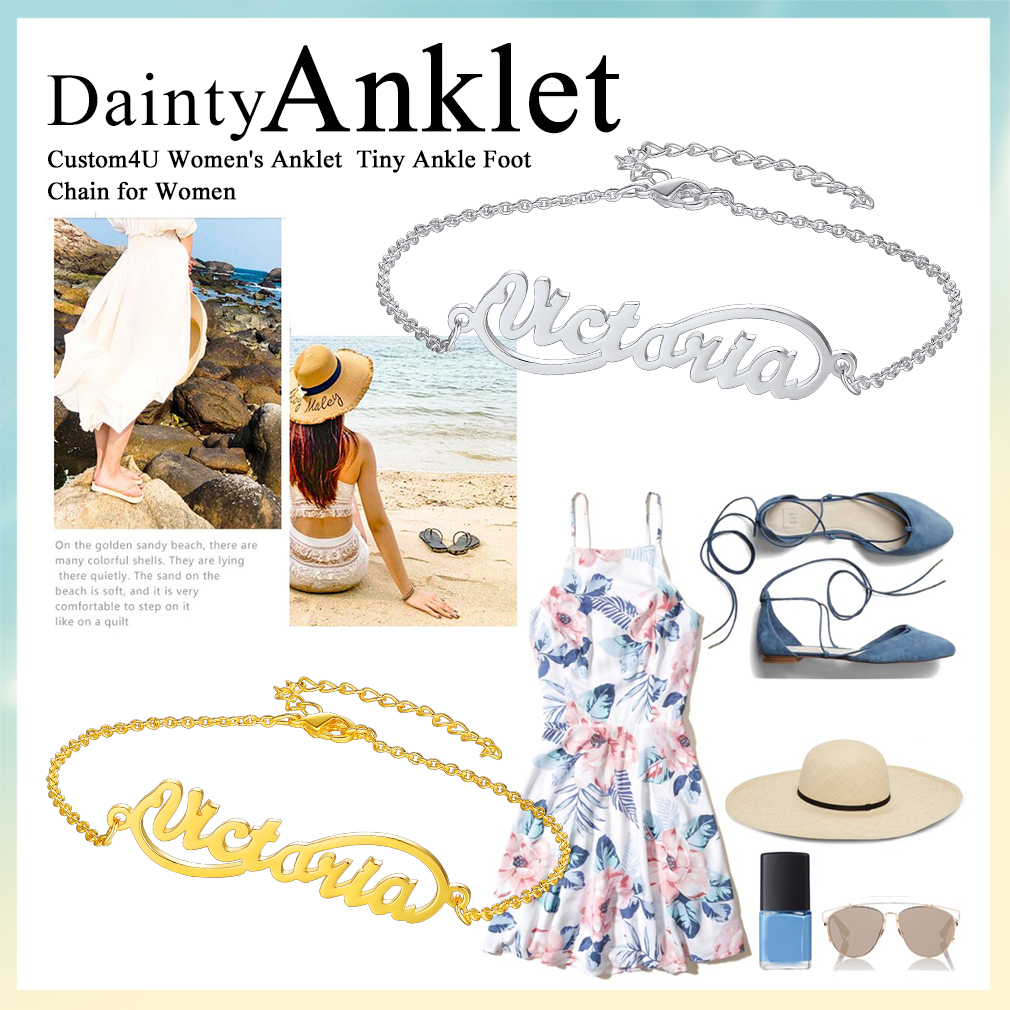 Bracelet de Cheville Infini Personnalisé pour femme