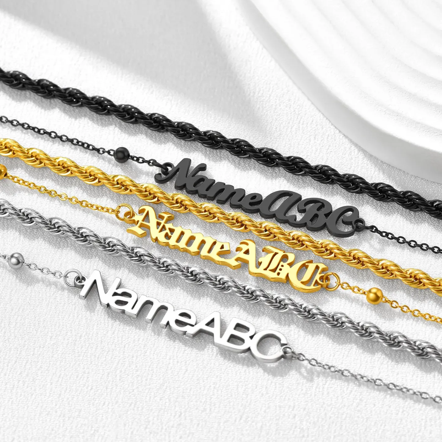 Bracelet de Cheville Personnalisé avec Nom collection