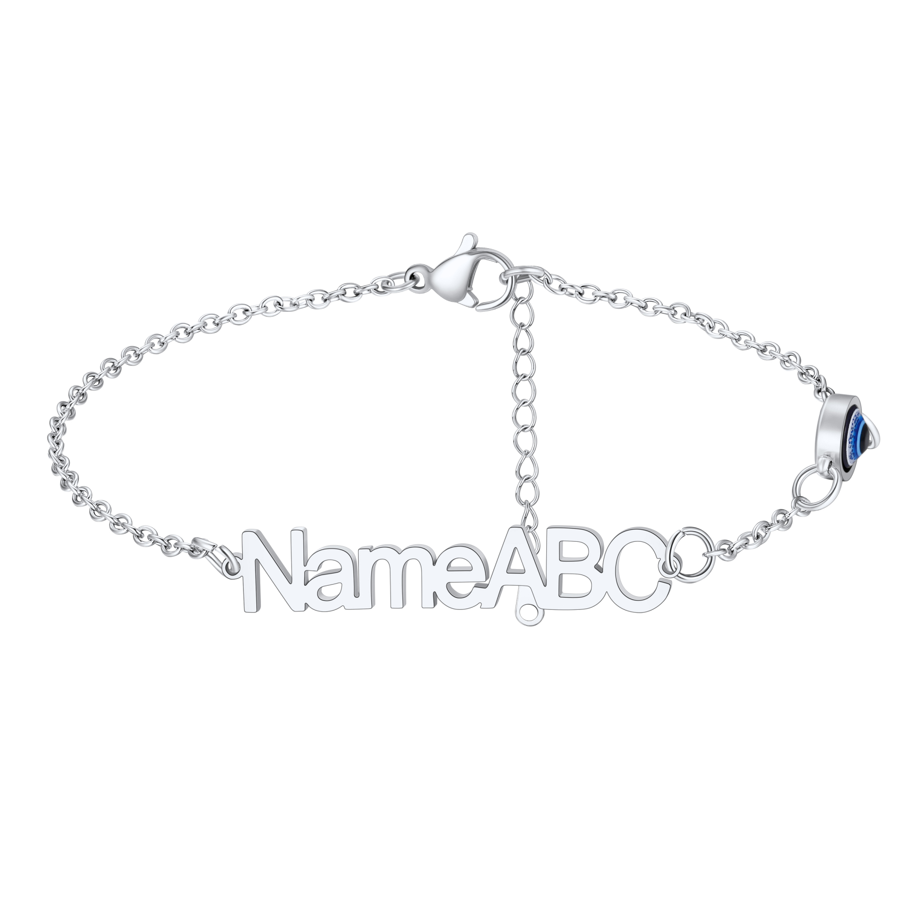 Bracelet de Cheville Personnalisé avec Nom et Œil