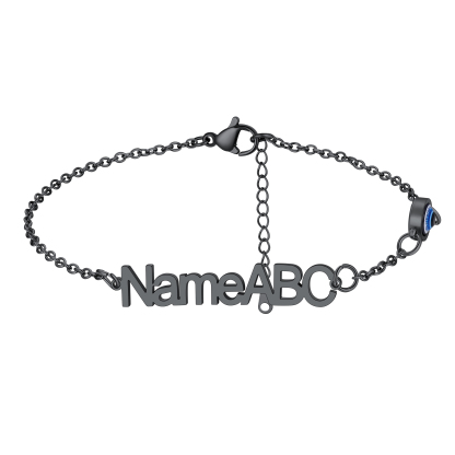 Bracelet de Cheville Personnalisé avec Nom et Œil