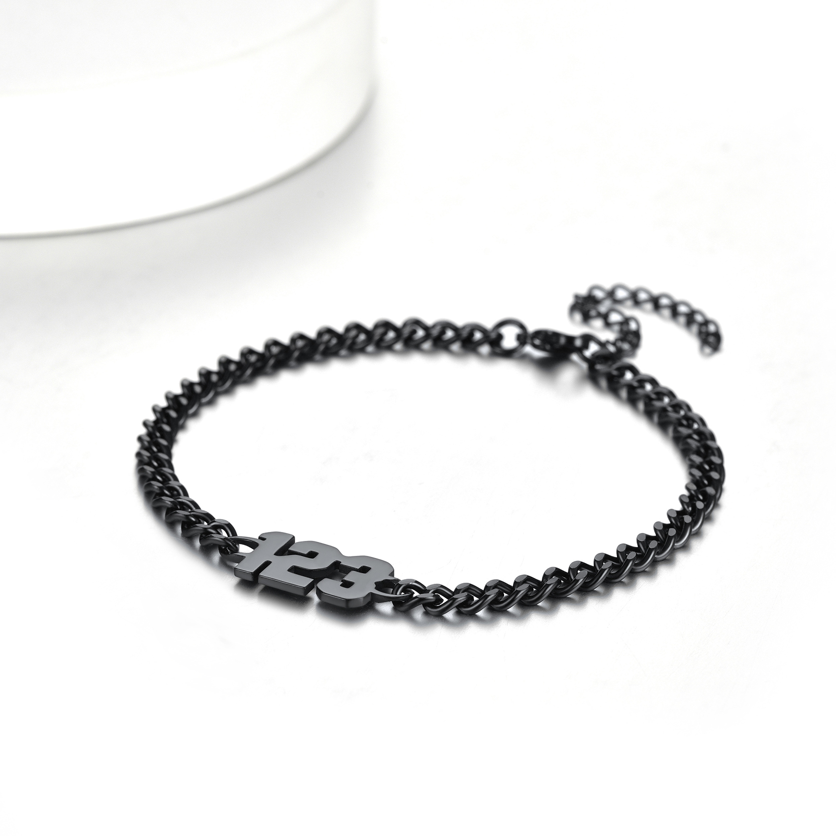 Bracelet de Cheville Personnalisable noir