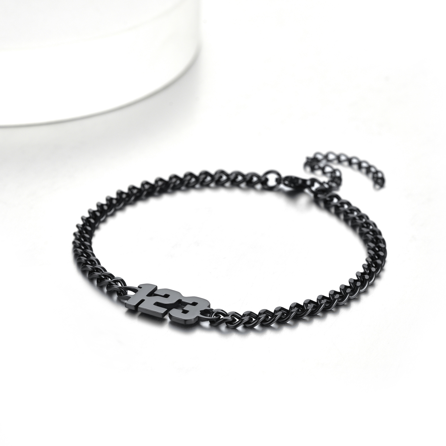 Bracelet de Cheville Personnalisable noir