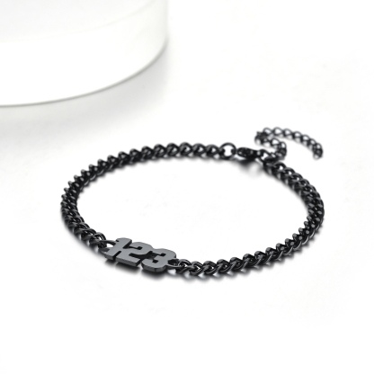 Bracelet de Cheville Personnalisable noir