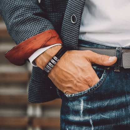 Bracelet en Cuir Tressé Personnalisé 