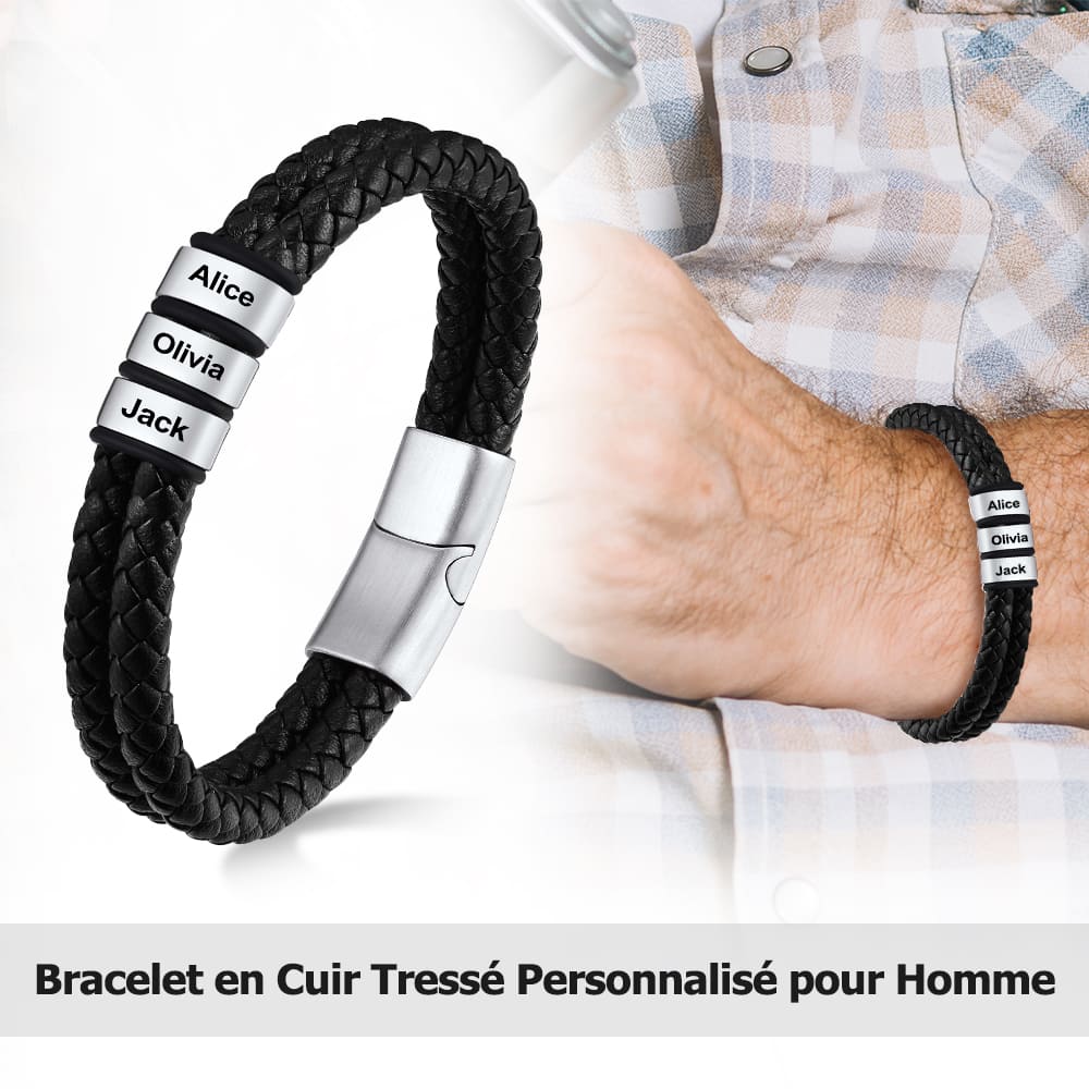 Bracelet Personnalisé avec Prénom pour Homme