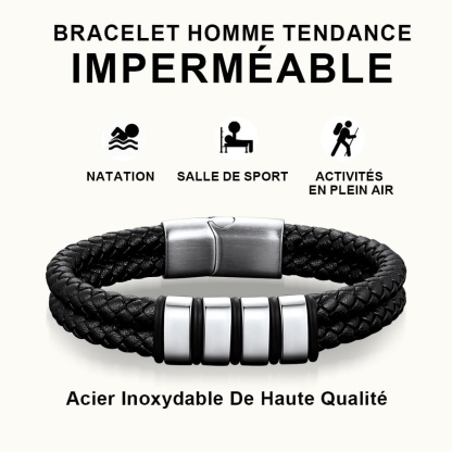 Bracelet en Cuir Tressé Personnalisé