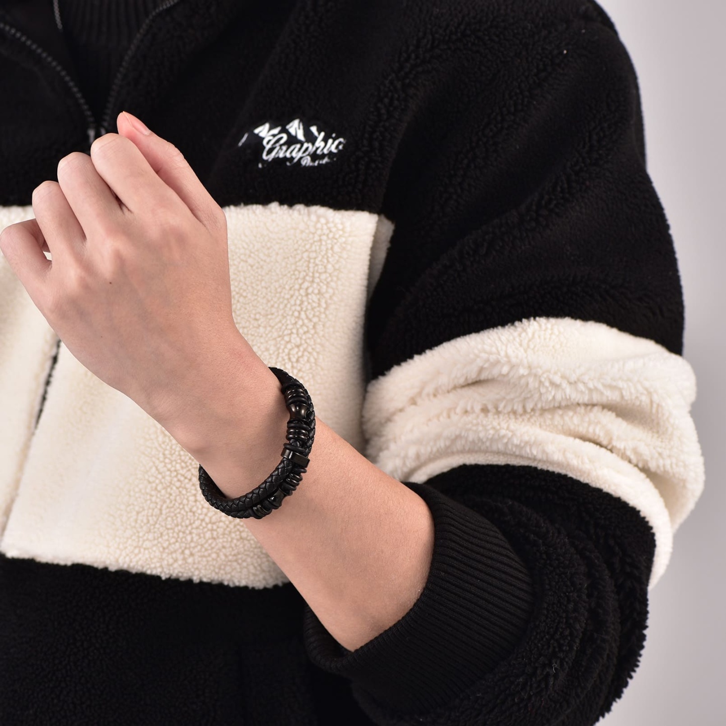 Bracelet avec Fermoir en Acier Inoxydable pour Homme