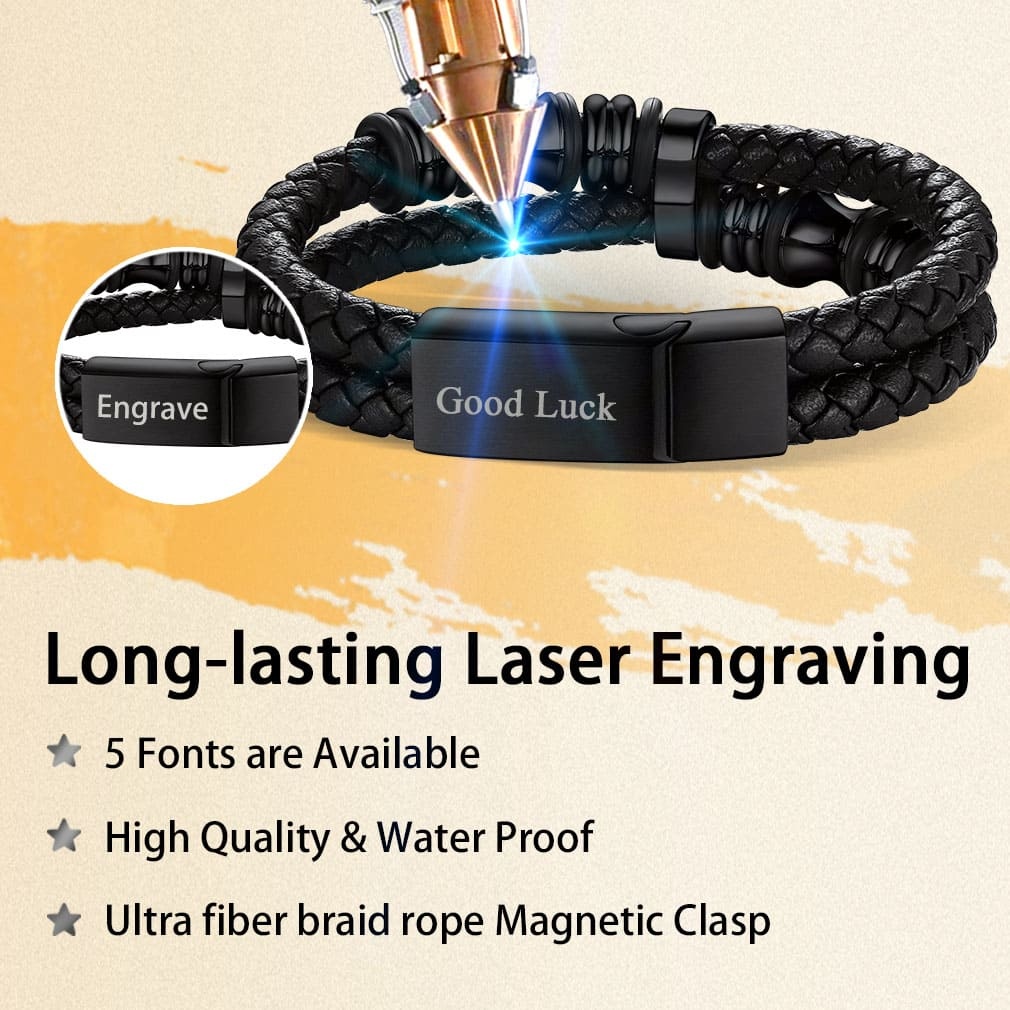 Bracelet en Cuir avec Fermoir  détail