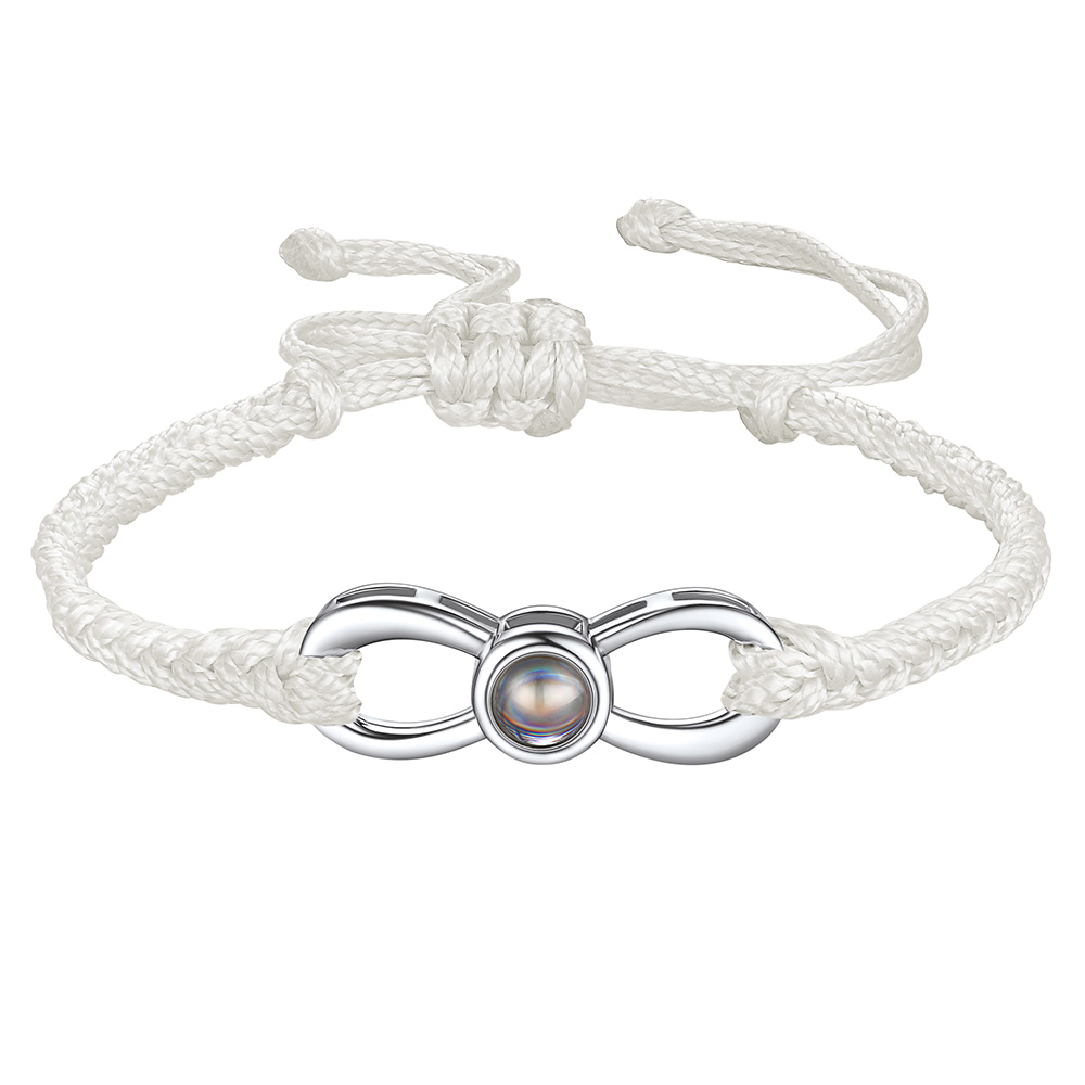 Bracelet personnalisé infini avec projection photo