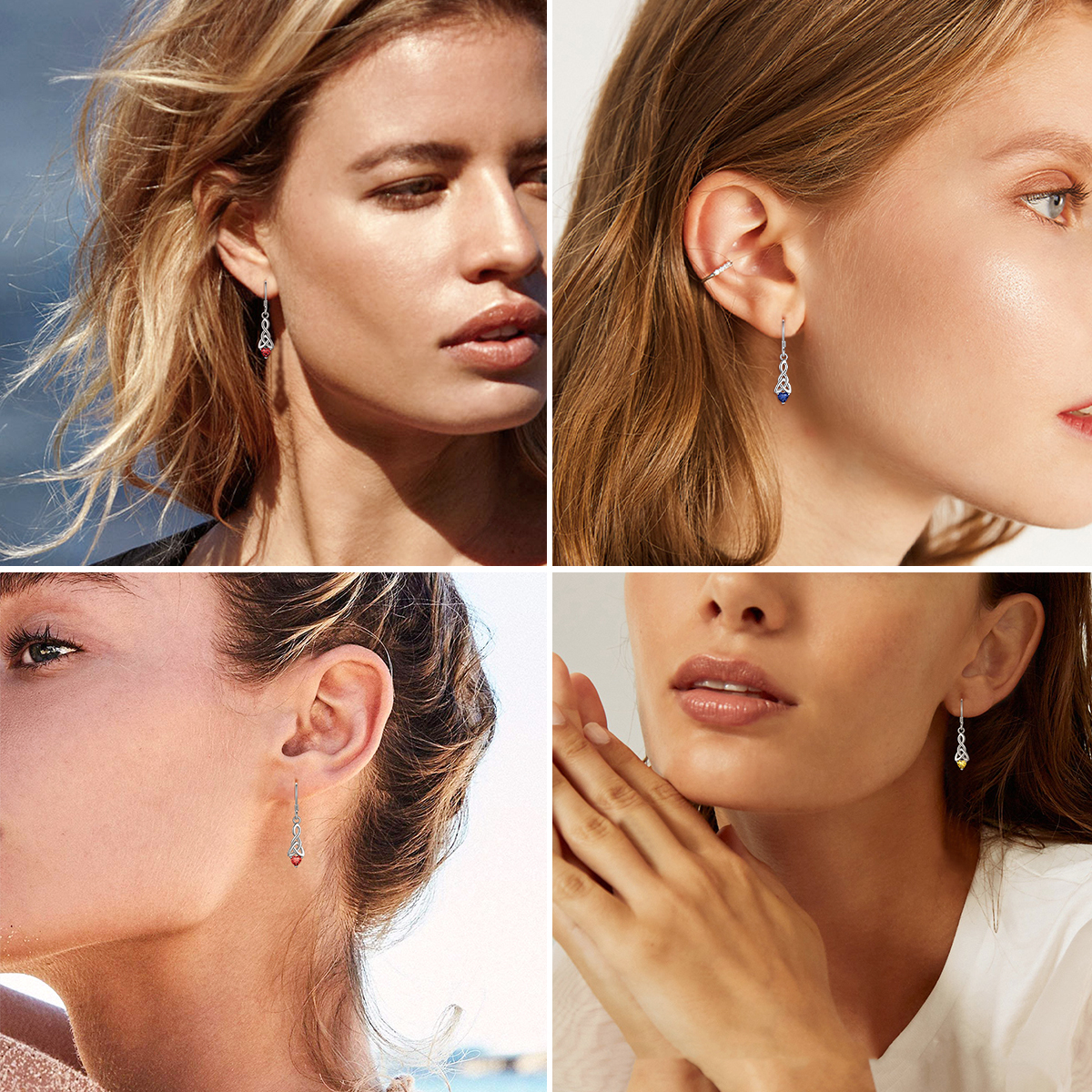 Boucles d’Oreilles Pendantes Nœud Celtique 