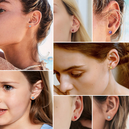 Boucles d’Oreilles avec Pierre de Naissance