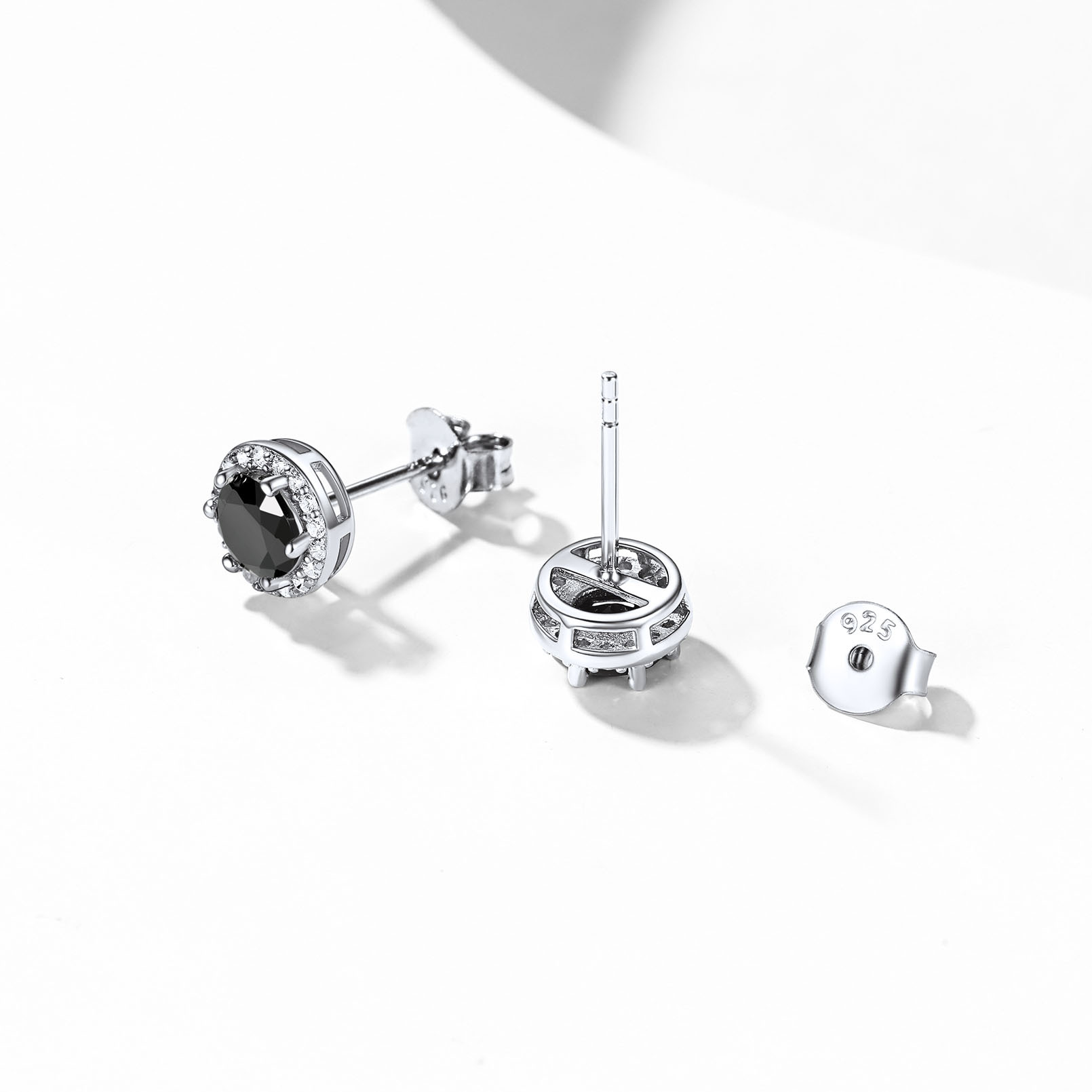 Boucles d'oreilles en Argent 925 avec Pierre de Naissance Pour Femme