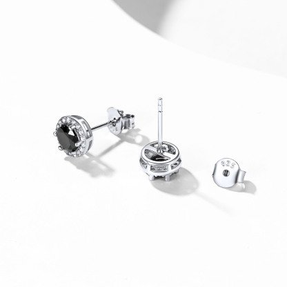 Boucles d'oreilles en Argent 925 avec Pierre de Naissance Pour Femme