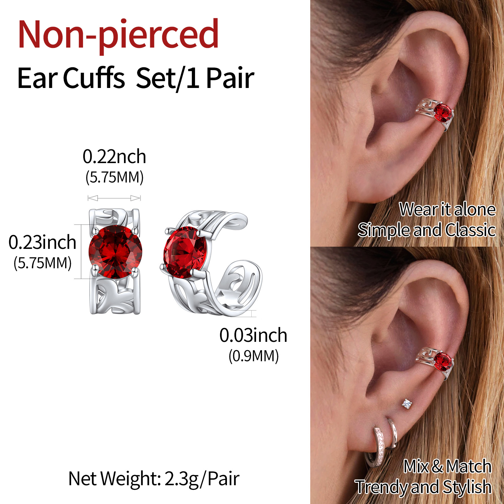 Boutons d’Oreilles Non Percées avec Nœud Celtique 