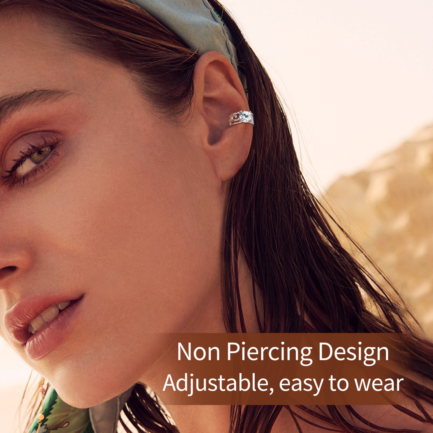 Boutons d’Oreilles Non Percées avec Nœud Celtique et Pierre de Naissance 