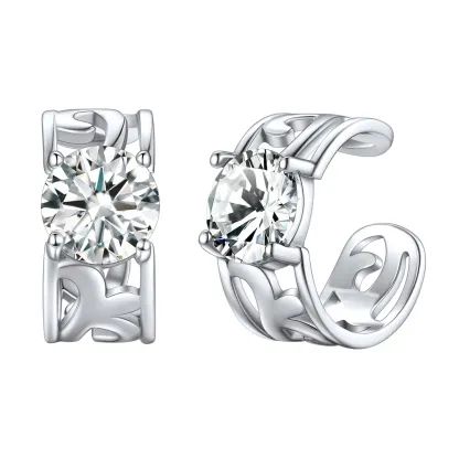 Boutons d’Oreilles Non Percées avec Pierre de Naissance Avril-Diament