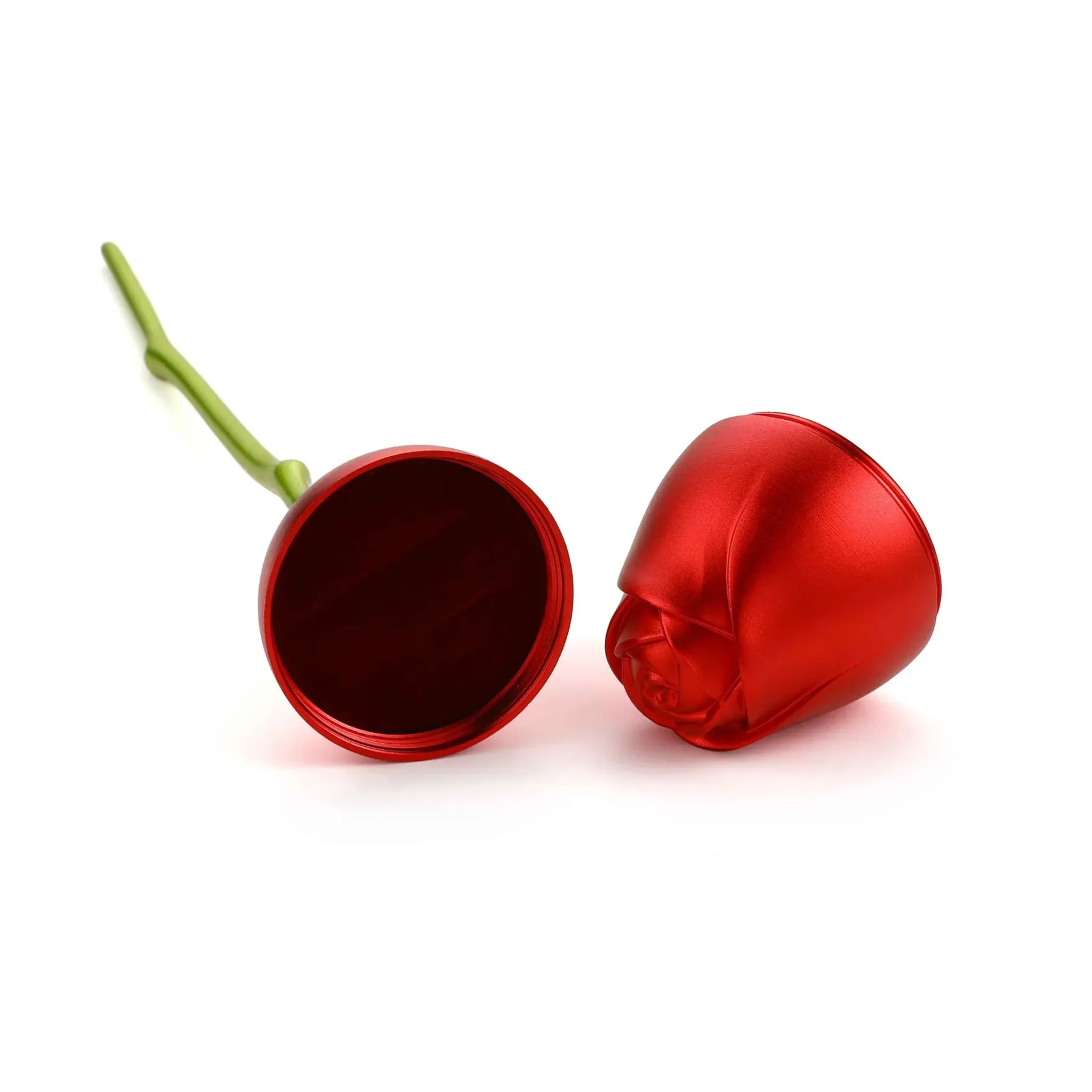 Boîte à Bijoux en Forme de Rose Rouge