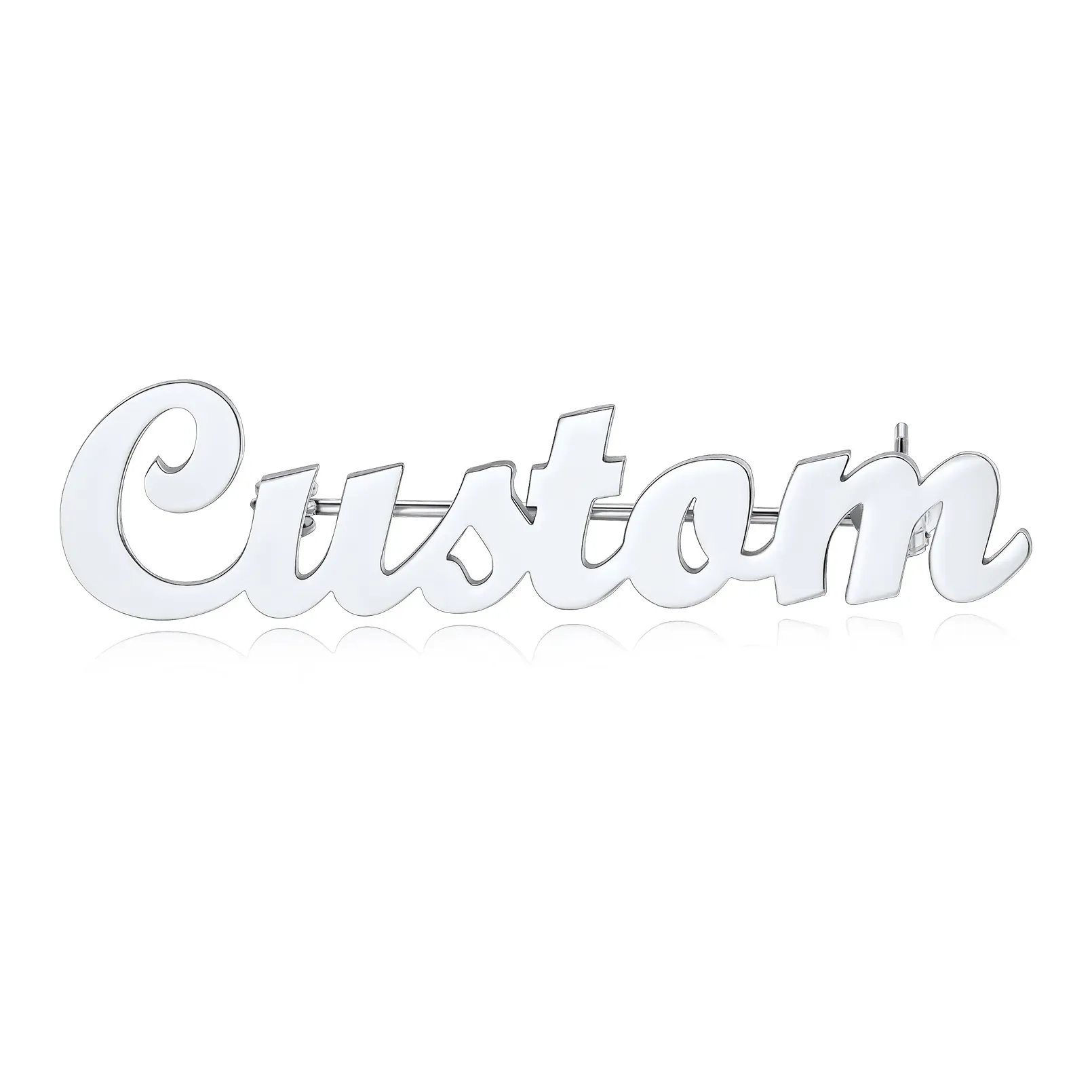 Broche Personnalisée en Acier Inoxydable avec Nom 