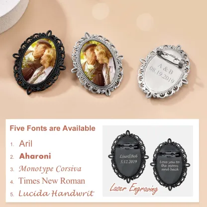 Épingles à Broche Personnalisées avec Photo pour Mariage Police