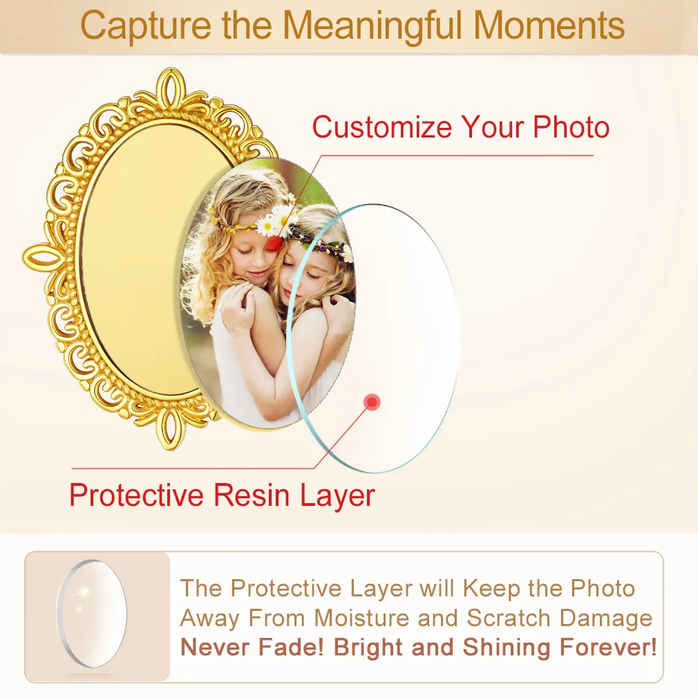 Épingles à Broche Personnalisées avec Photo pour Mariage Détail