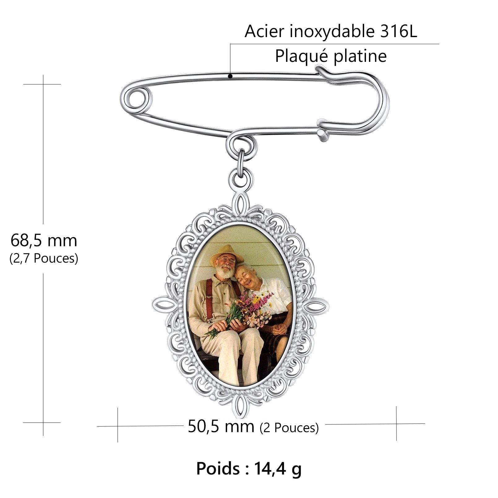 Broches Personnalisées Photo pour Bouquet Taille