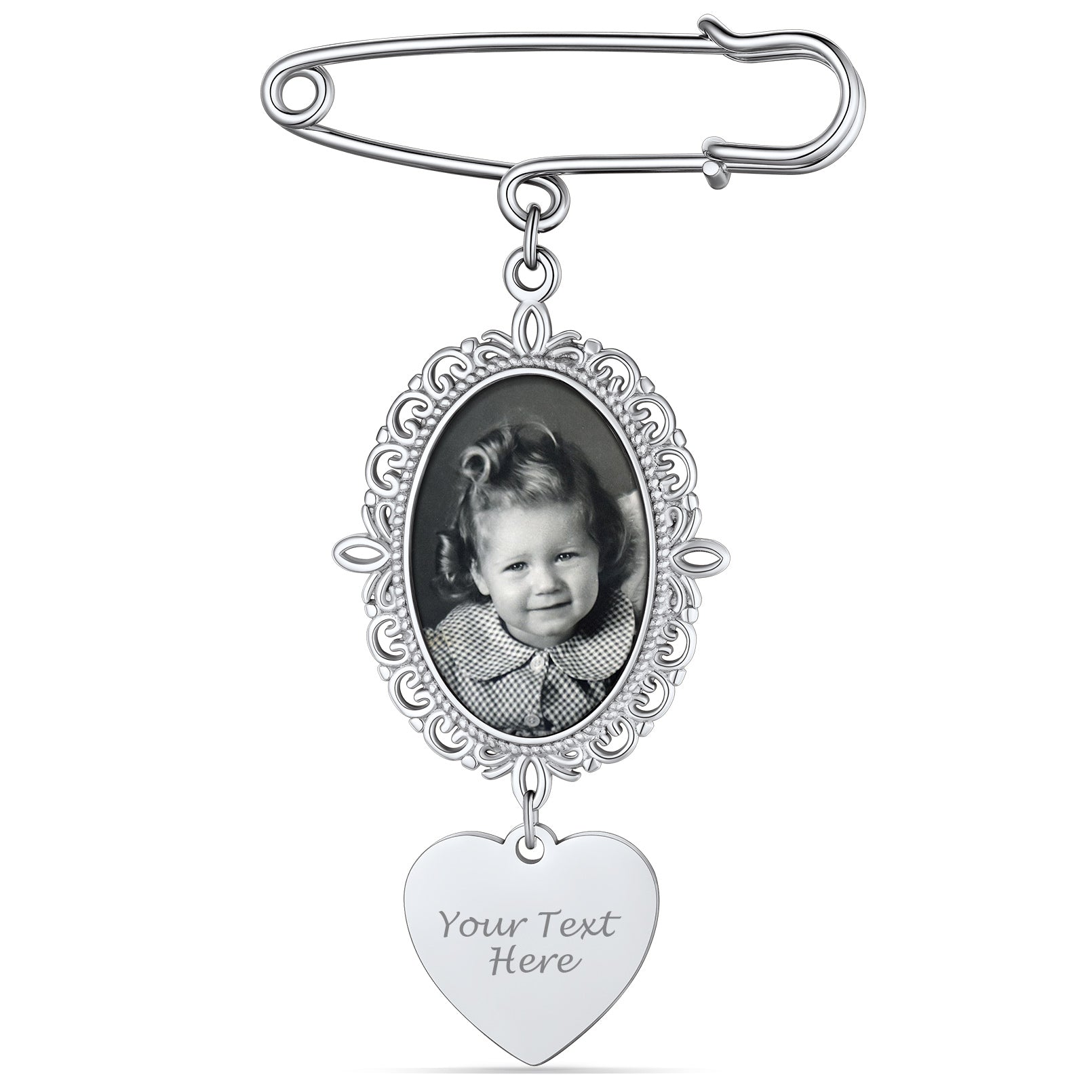 Broches Épingles Personnalisées avec 1 Photo pour Mariage