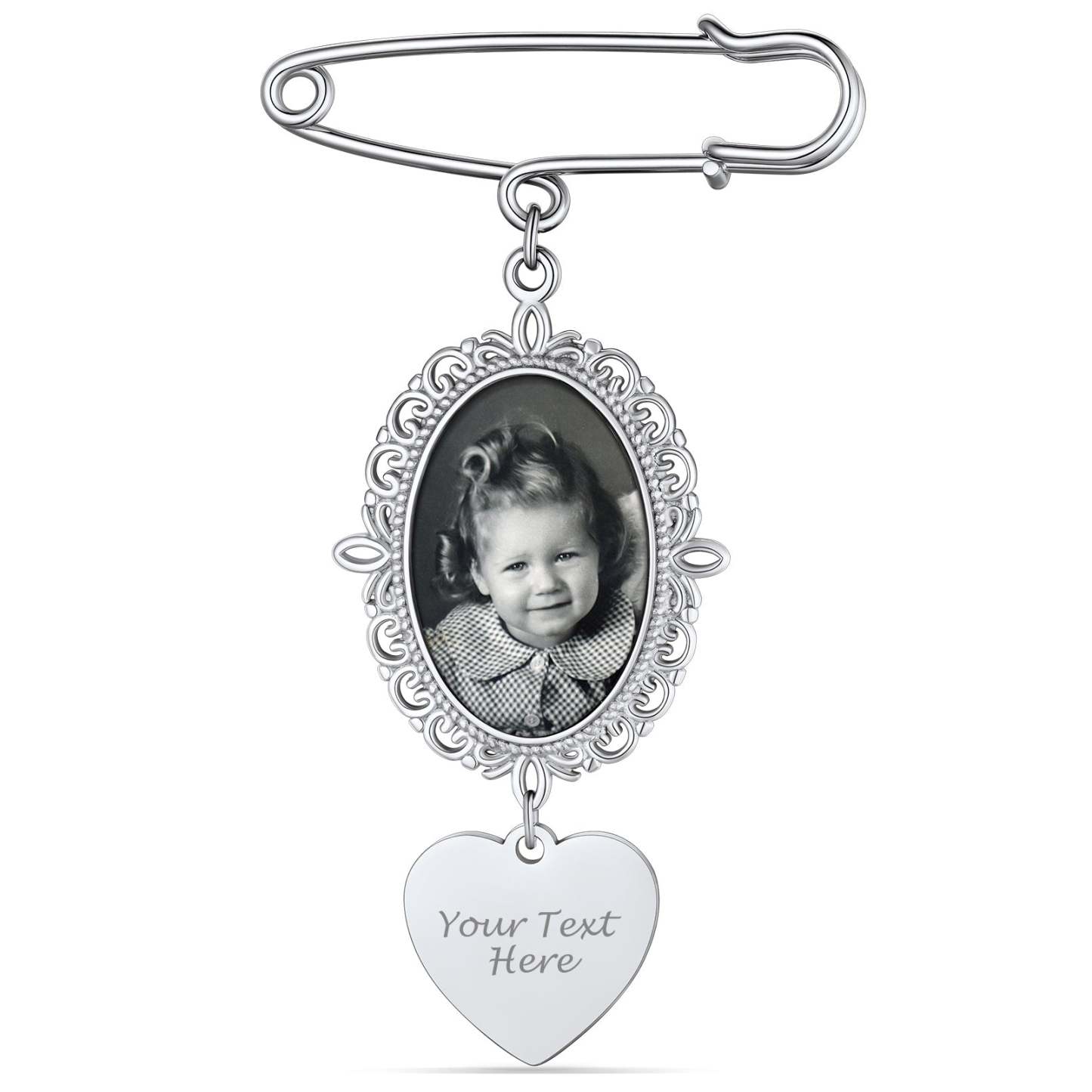 Broches Épingles Personnalisées avec 1 Photo pour Mariage