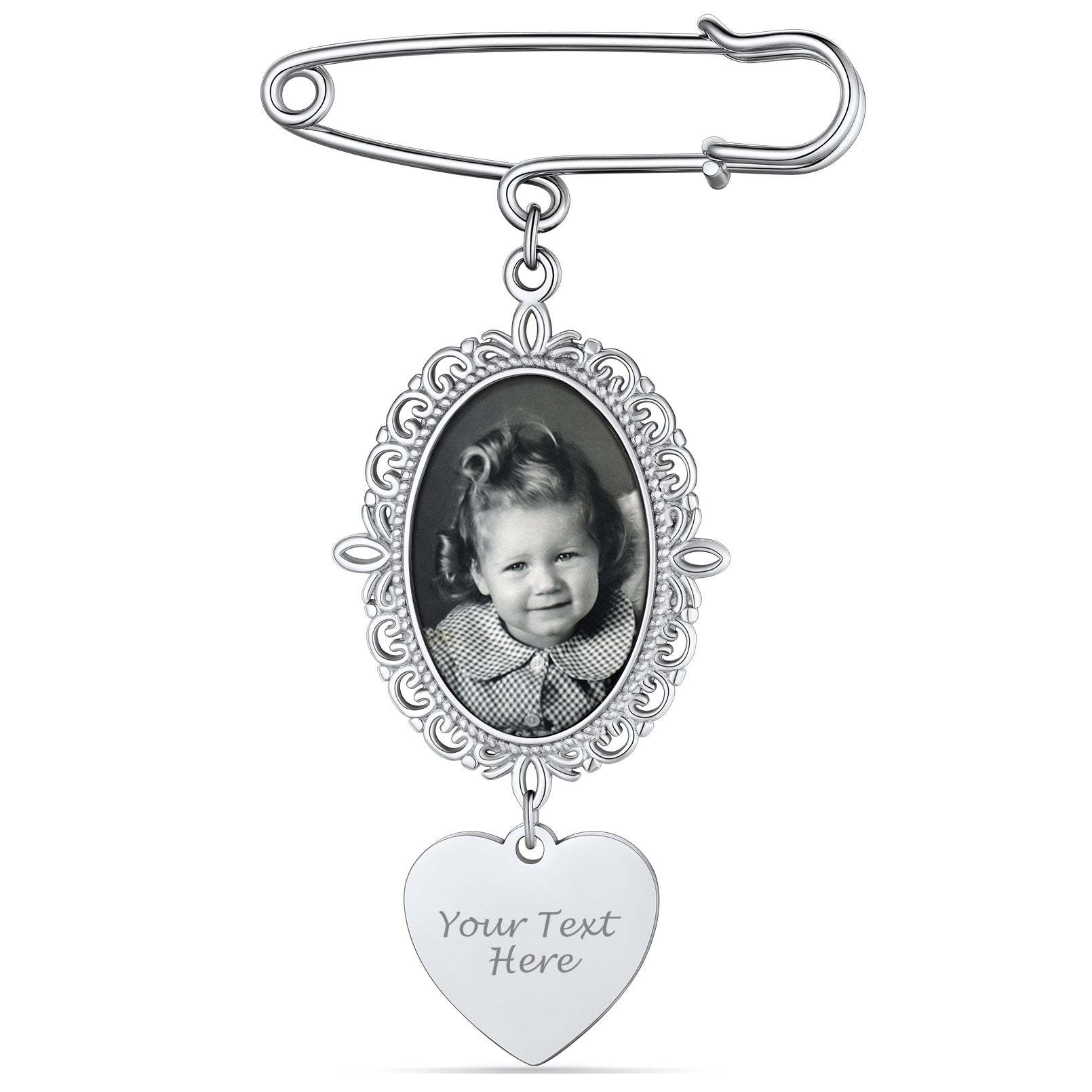 Broches Épingles Personnalisées avec 1 Photo pour Mariage