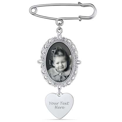 Broches Épingles Personnalisées avec 1 Photo pour Mariage