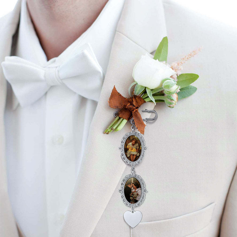 Broches Épingles avec Photo pour Mariage