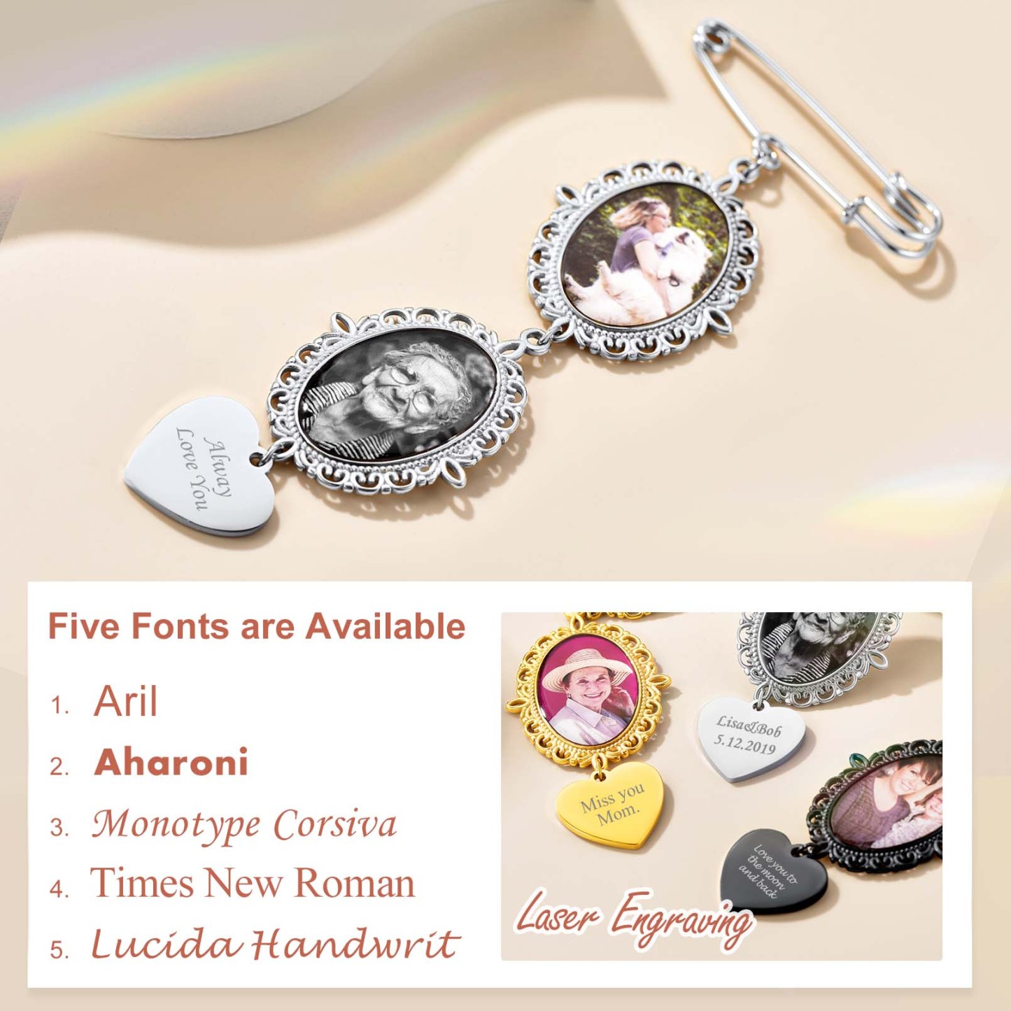 Broches Épingles Personnalisées avec Photo pour Mariage Police