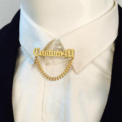 Broche Personnalisée avec Nom pour Cadeaux Unique