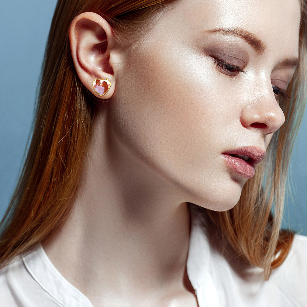 Clous d'Oreilles Personnalisées pour Femme