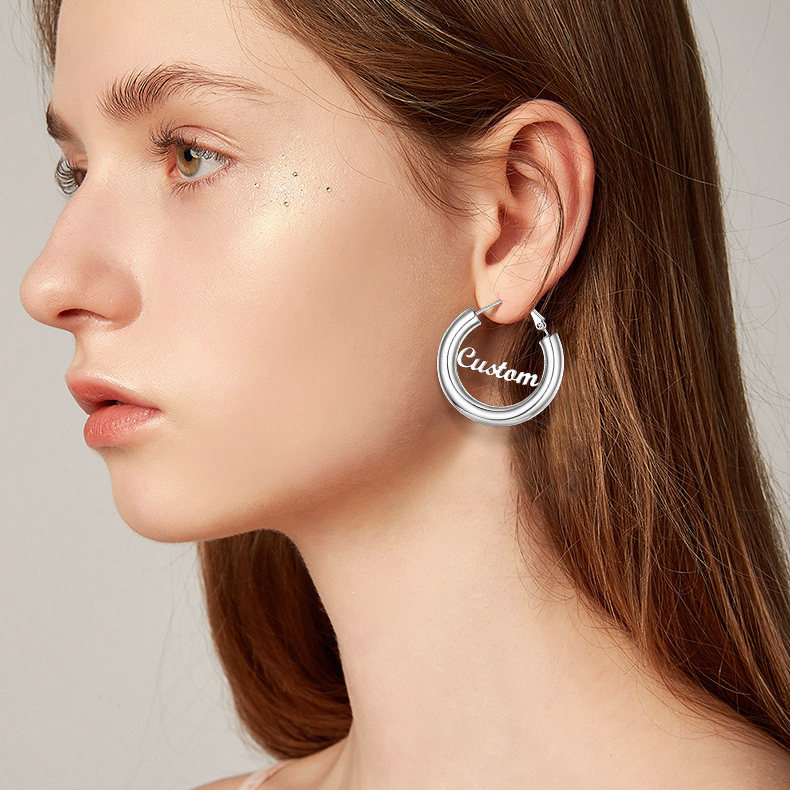 Boucles d'Oreilles Créoles Personnalisées