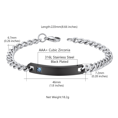 Bracelets Assortis Personnalisés avec Prénoms pour Couples Taille