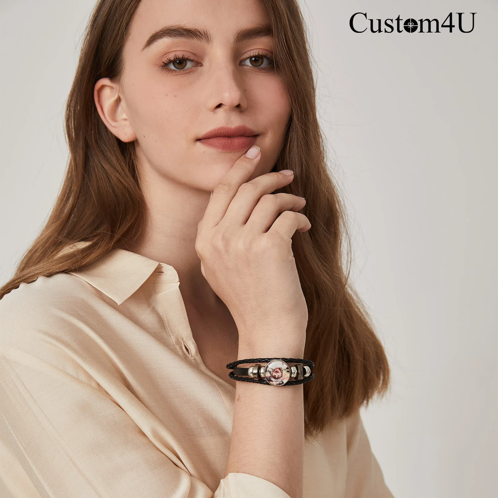 Bracelet Personnalisé avec Photo et Message