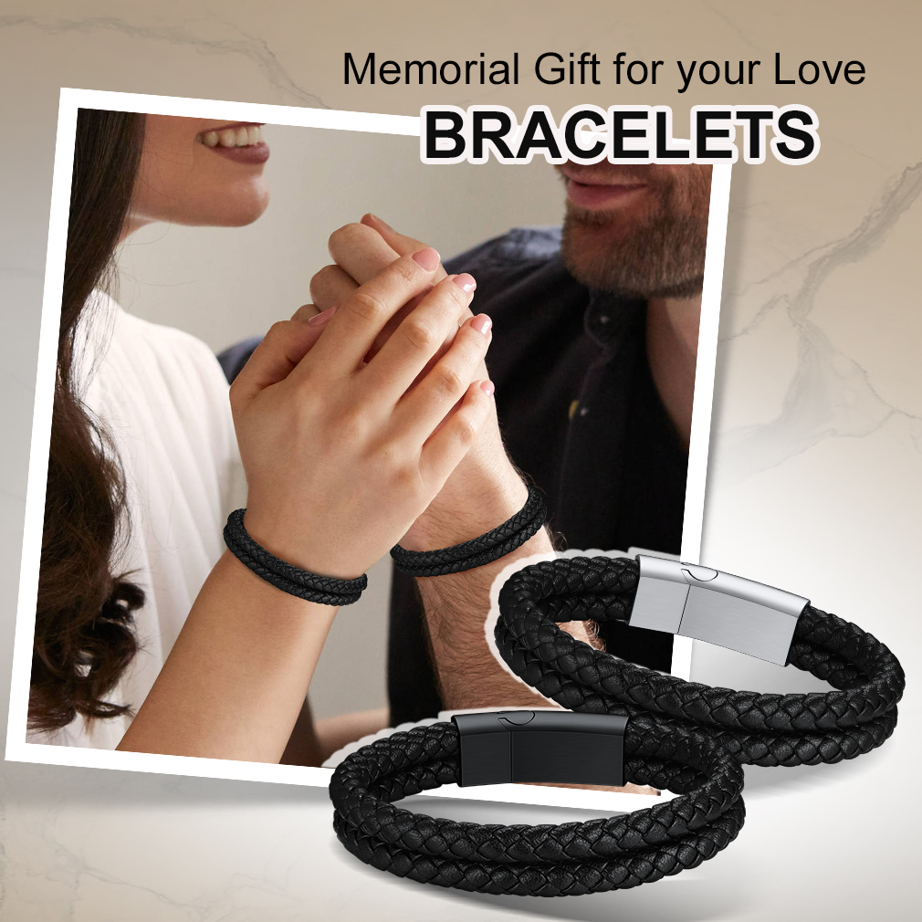 Bracelet en Cuir Tressé Personnalisé pour Homme