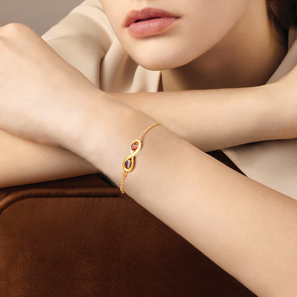 Bracelet Infini Personnalisé avec Prénoms 