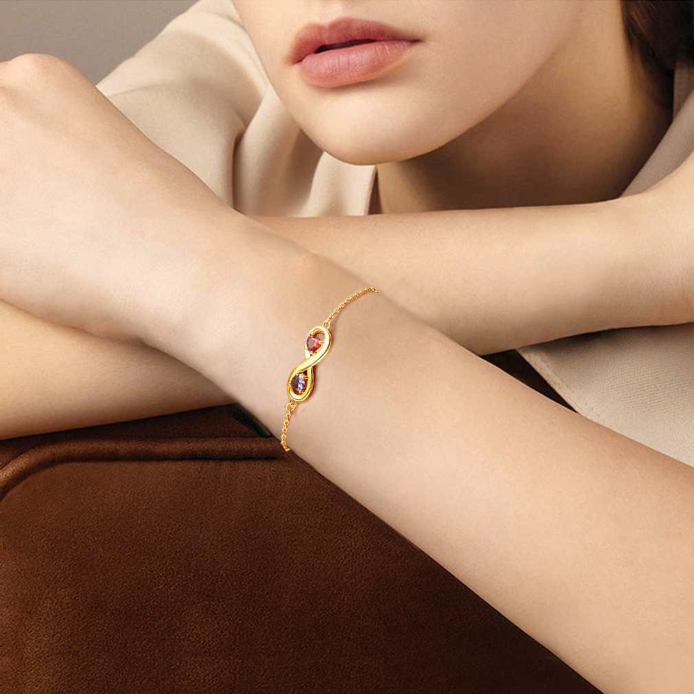 Bracelet Infini Personnalisé avec Prénoms 