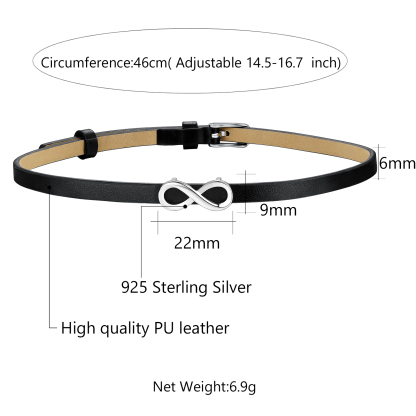 Collier Ras-de-Cou en Cuir Personnalisé pour Femme Taille