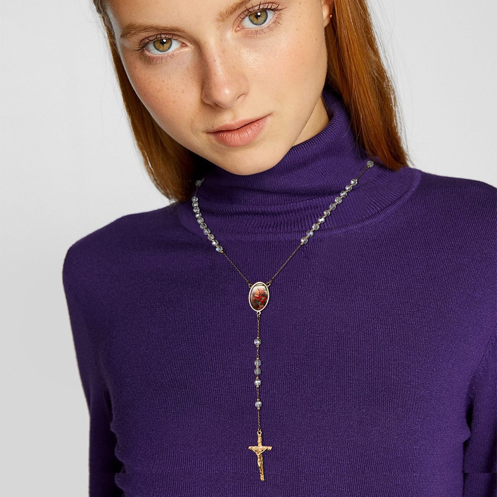 Collier Personnalisé avec Chapelet en forme de Y