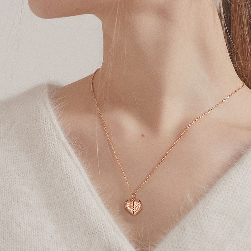 Collier Médaillon Ailes d'Ange avec Photo 